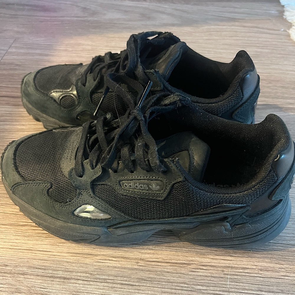 Black chunky adidas sneakers